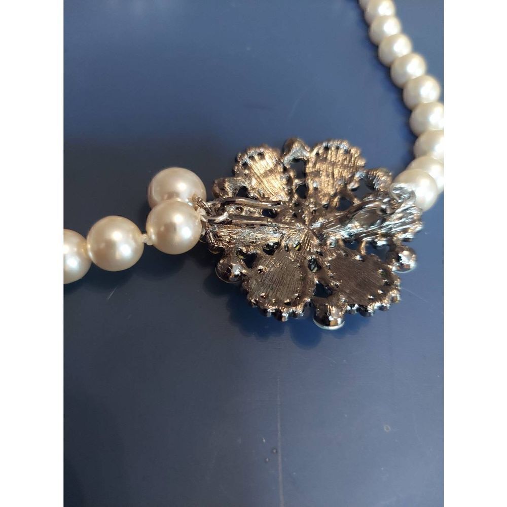 Vintage Pearl and Gem Double Layer Necklace - Picture 3 of 4